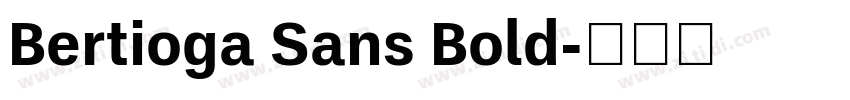 Bertioga Sans Bold字体转换